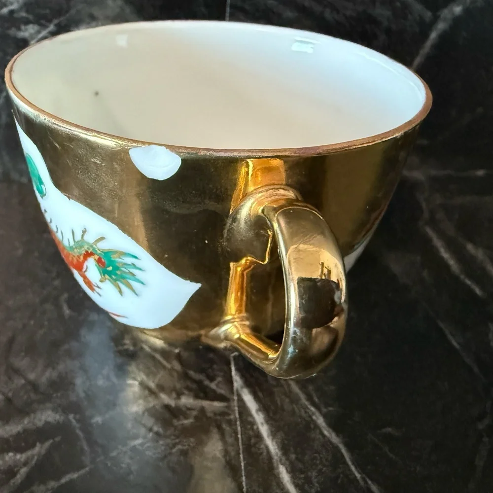 Tea Cup with Chinese Dragon and Phoenix